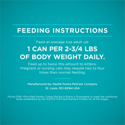 Purina ONE Turkey Wet Cat Food - 3oz 9 Purina ONE Turkey Wet Cat Food - 3oz - Image 9