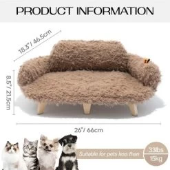 Boersma Elevated Cat Bed – Wooden Pet Sofa With Washable Cover For Cats & Small To Medium Dogs, Modern Indoor Pet Furniture -BlueBuffalo Sales Store GUEST 920ab8fd a2f0 4370 927d c5afc10f2529
