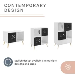 Sam's Pets Convertible 37" Cat Tree End-Table Shelf In Black And White -BlueBuffalo Sales Store GUEST 93cf9894 ab24 48b8 980b 4b1c378582a2 1