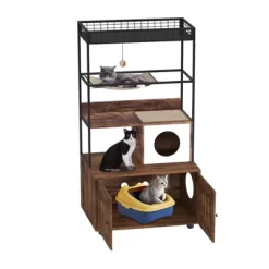 60'' Hidden Litter Box Furniture With Metal Frame Wood Cat Tower Cabinet With Litter Box Enclosure 15 60'' Hidden Litter Box Furniture With Metal Frame Wood Cat Tower Cabinet With Litter Box Enclosure -BlueBuffalo Sales Store GUEST 9473ac55 f225 4a1c 9faf 996775118a61