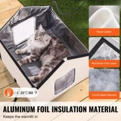 VEVOR Elevated Heated Cat House, Outdoor Kitty Shelter With Adjustable Temperature And Timer, 600D Oxford Cloth Foldable Cat Shelter, Brown (Middle) 11 VEVOR Elevated Heated Cat House, Outdoor Kitty Shelter With Adjustable Temperature And Timer, 600D Oxford Cloth Foldable Cat Shelter, Brown (Middle) -BlueBuffalo Sales Store GUEST 948d978d 9078 4f59 be33 95eb2028524f