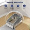 JOEJOY Metal Cat Litter Box,Large Stainless Steel Cat Litter Box,High Side,Anti-Leakage,Non-Sticky, Easy Clean,Odorless
