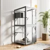 AZL1 Life Concept Pet Crates And Houses Outdoor Cat Catio On Wheels, Cat Cage With Platforms And Condo, Sunlight Roof, Gray, 31.5"*31.5"*70.28"