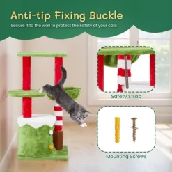 Phiestina 32in Cat Scratching Posts Tower, Christmas Themed Plush Cat Tree With Hammock, Cat Massage Brush, Activity Center For Indoor Cats 14 Phiestina 32in Cat Scratching Posts Tower, Christmas Themed Plush Cat Tree With Hammock, Cat Massage Brush, Activity Center For Indoor Cats -BlueBuffalo Sales Store GUEST 96a19d8b da76 4bd0 b0e2 a462787228da