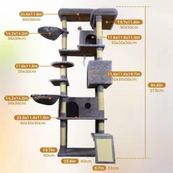 KTMBDW 84.6in Cat Tree Tower Condo Furniture Scratch Post For Kittens Pet House Play 10 KTMBDW 84.6in Cat Tree Tower Condo Furniture Scratch Post For Kittens Pet House Play -BlueBuffalo Sales Store GUEST 96aeaf7a 114a 443d b00f 4b76fd5c69a0 2