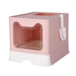 Extra Large Enclosed Cat Litter Tray Box: Foldable Top Entry Cats Toilet With Lid Hooded Kitten Litter Tray & Scoop For Cats Indoor Kittens -BlueBuffalo Sales Store GUEST 9742589b 6867 47f9 8939 132dfc440966