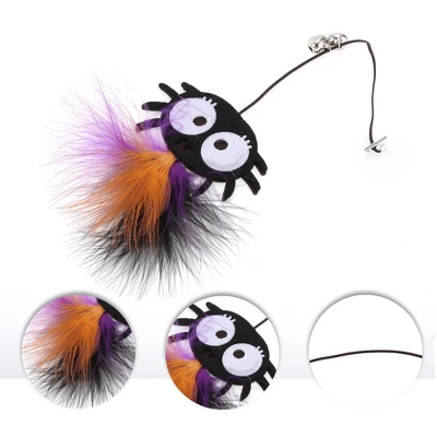 Unique Bargains Spider Pattern Cat Playing Rod Replacement Orange Black 1Pc 2 Unique Bargains Spider Pattern Cat Playing Rod Replacement Orange Black 1Pc - Image 2