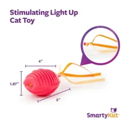 SmartyKat Crazy Cruiser Toy For Indoor Cats & Kittens, Electronic Motion Toy, Vibration Mimics Bugs & Satisfies Hunting Instincts, 3-Pack