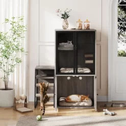 Cat Litter Box Enclosure For 2 Cats And Doors,Double Cat House With Storage Space -BlueBuffalo Sales Store GUEST 9943da10 4671 4312 a46d b6aa5245bf3d 1