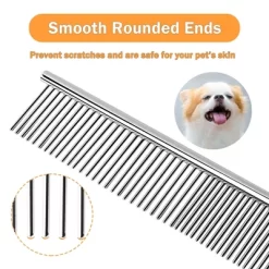 Unique Bargains Metal Rounded Teeth Pets Hair Care Grooming Comb Silver 1 Pc -BlueBuffalo Sales Store GUEST 9a890301 4065 47f9 b71d 321f24021b88