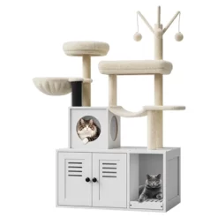 54.3-Inch Cat Tree With Litter Box Enclosure 2-in-1 Modern Cat Tower With Cat Condo -BlueBuffalo Sales Store GUEST 9b24dfa5 c19d 446e 955b 376ca18aabfd
