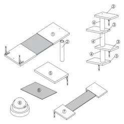 Cat Wall Shelves, Wall-Mounted Cat Climber Set Of 5, Floating Cat Perches, Cat Furniture -BlueBuffalo Sales Store GUEST 9b419f85 fca2 42a3 b042 239351358a0e