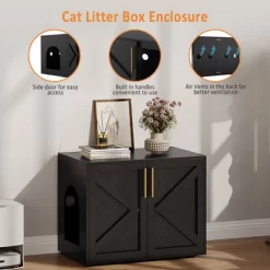 Cat Litter Box Enclosure Furniture, Hidden Wooden Litter Box Cabinet With Side Table Design -BlueBuffalo Sales Store GUEST 9b6a4b22 22f8 41eb 8370 1bf25edb33f2