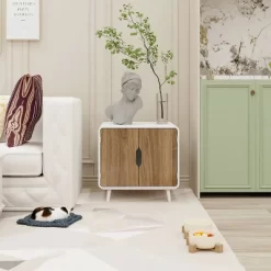 Abel Cat Litter Box Enclosure Multipurpose Anti Tracking Ventilation Holes With Magnetic Doors And Metal Legs Pet House-The Pop Home -BlueBuffalo Sales Store GUEST 9b857f62 a2e4 4b23 9ca5 30b5442331f0