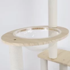Racxily 165 Cm Wood Cat Tree With Large Condo Wood Ladder And Transparent Spacecraft -BlueBuffalo Sales Store GUEST 9ba020d4 8b6b 4c68 a5d3 81165ca2ab09