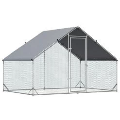 Resenkos Rabbit Hutch, Duck Cage Hutch,Chicken Coop,Large Chicken Coop Metal Chicken Run With Waterproof And Anti-UV Cover Silver -BlueBuffalo Sales Store GUEST 9cb1ba04 66ad 4d06 8985 3de526c97050
