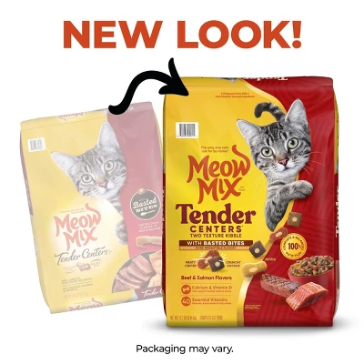 Meow Mix Tender Centers Basted Bites Salmon And Beef Flavor Dry Cat Food - 14.2lbs 2 Meow Mix Tender Centers Basted Bites Salmon And Beef Flavor Dry Cat Food - 14.2lbs - Image 2