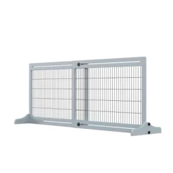 Resenkos 72" W X 27" H Extra Wide Freestanding Pet Gate With Adjustable Length Dog, Cat, Barrier For House, Doorway, Hallway, Natural -BlueBuffalo Sales Store GUEST 9da753ef c9d3 4b2a 8996 fe480449eb6c