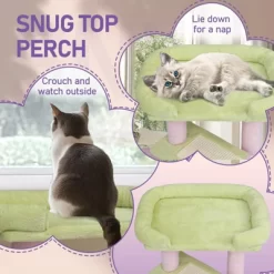 Angel Sar 27.5'' Cat Tree With Condo & Scratching Post, Multi-Level Cat Tower With Pad, Padded Bed For Kittens And Indoor Cats, Pink -BlueBuffalo Sales Store GUEST 9e2c8bee 1934 42e8 986c 33c8c77919a4