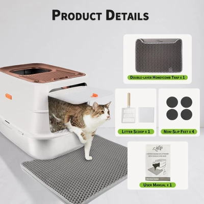 All For Paws Allforpaws Cat Litter Box Top & Front Entry Hooded Cat Litter Box With Stainless Steel Base 10 All For Paws Allforpaws Cat Litter Box Top & Front Entry Hooded Cat Litter Box With Stainless Steel Base - Image 10
