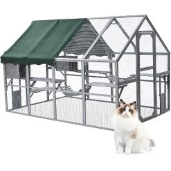 Large Outdoor Cat House, Small Animal Enclosure W/7 Platforms, 2 Resting Box And 2 Bridges, Portable Kitty House With Waterproof & UV Proof Canopy 15 Large Outdoor Cat House, Small Animal Enclosure W/7 Platforms, 2 Resting Box And 2 Bridges, Portable Kitty House With Waterproof & UV Proof Canopy -BlueBuffalo Sales Store GUEST 9e97f97a 95f1 4872 a5d9 f9053459e2cc