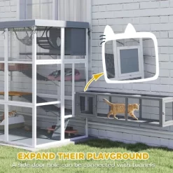 SKYONE Weatherproof Outdoor Catio: Spacious Fir Wood Enclosure With Hammock, Condo, Platforms, 12 SKYONE Weatherproof Outdoor Catio: Spacious Fir Wood Enclosure With Hammock, Condo, Platforms, -BlueBuffalo Sales Store GUEST 9ebcb3af 29de 4e61 ad1c c622a3e90b30