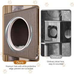 2-in-1 Cat Tower With Multiple Platforms, 66.9in Tall Hidden Washroom Litter Box Enclosure With Cat Tree, Wooden Cat Condo With Scratching Post, Gray 13 2-in-1 Cat Tower With Multiple Platforms, 66.9in Tall Hidden Washroom Litter Box Enclosure With Cat Tree, Wooden Cat Condo With Scratching Post, Gray -BlueBuffalo Sales Store GUEST 9efd971b 631c 4ab5 9592 317d7327a41a