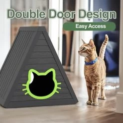 Kumasinova 24" All-Weather Outdoor Cat House And Cozy Indoor Cat Cave,Durable Cat Furniture With Dual Entry,Cat Hideaway For Most Cats And Small Pets -BlueBuffalo Sales Store GUEST 9f6100bc fff8 4cb6 845d 6898c2d09eaf