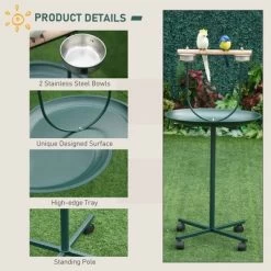 Resenkos 48" Rolling T-Stand Bird Training Activity Playground With Perch Green -BlueBuffalo Sales Store GUEST 9faee149 fc6d 4885 a743 e0b597d8d65e