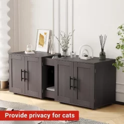 Double Cage Cat Litter Box Enclosure Furniture – Hidden Wooden Enclosed House For 2 Cats, 55" L X 17.7" W X 22.5" H – Discreet Odor-Control Design 18 Double Cage Cat Litter Box Enclosure Furniture – Hidden Wooden Enclosed House For 2 Cats, 55" L X 17.7" W X 22.5" H – Discreet Odor-Control Design -BlueBuffalo Sales Store GUEST a0e3431e 1135 4da0 ac83 2118b46e93ff
