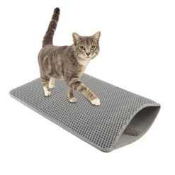 PETMAKER 24x15-Inch Double-Layer Waterproof Cat Litter Mat (Gray) -BlueBuffalo Sales Store GUEST a16da012 0f23 488b b476 7e3cc5de7d5c
