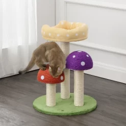 Pixie 3-Tier Cottage Sisal Mushroom Cat Tree With Scratching Posts, Napping Perch, And Dangling Bell Toy -BlueBuffalo Sales Store GUEST a171bb62 120e 4ecb ab38 3654ad69eecd