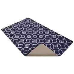 Drymate 16"x 28" Feeding Placemat For Cats And Dogs - Indigo Navy & White