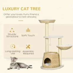 LOVMOR 47" Cat Tree Kitty Activity Center, Cat Climbing Toy With Cattail Fluff, Bed, Condo, Sisal Scratching Post & Hanging Ball -BlueBuffalo Sales Store GUEST a1dab5a7 c692 41aa 99eb a41a3016318b