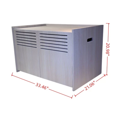 DSVIMOY Modern Wooden Cat House With Scratching Pad, Cat Litter Box Enclosure, Spacious Hidden Cat Litter Box, Brown, 33.46"*21.06"*20.98" 2 DSVIMOY Modern Wooden Cat House With Scratching Pad, Cat Litter Box Enclosure, Spacious Hidden Cat Litter Box, Brown, 33.46"*21.06"*20.98" - Image 2