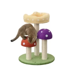 Pixie 3-Tier Cottage Sisal Mushroom Cat Tree With Scratching Posts, Napping Perch, And Dangling Bell Toy -BlueBuffalo Sales Store GUEST a23b5d95 0cb8 4c2f bf5c a5b8aecd6093