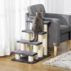 Gulches Transform Your Home: 4 - Step Gray Cat Tree With Sisal Scratching, Perfect For Indoor Pets To Reach Heights