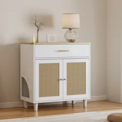 Ridstar Cat Litter Box Enclosure With Scratch Pad-White -BlueBuffalo Sales Store GUEST a2d54bca fa3d 453c 89be 88badb8a8b40