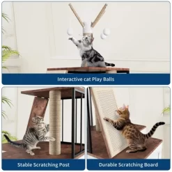 Modern 2-in-1 Cat Tree And Litter Box Enclosure With Odor-Resistant Surfaces, Multi-Level Tower, Durable Climbing Posts, Removable Pompom Sticks 13 Modern 2-in-1 Cat Tree And Litter Box Enclosure With Odor-Resistant Surfaces, Multi-Level Tower, Durable Climbing Posts, Removable Pompom Sticks -BlueBuffalo Sales Store GUEST a32f94e5 bf4e 4877 a8fc 44f2d5e76398