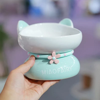Fairyland™ - Ceramic Cat Bowl With Raised Stand, Cute Ear Design & Anti-Slip Base – Elevated Pet Food & Water Dish For Cats And Small Pets 7 Fairyland™ - Ceramic Cat Bowl With Raised Stand, Cute Ear Design & Anti-Slip Base – Elevated Pet Food & Water Dish For Cats And Small Pets - Image 7