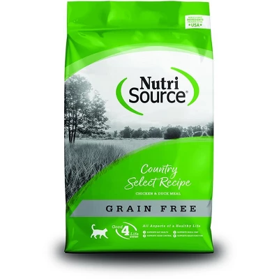 NutriSource Country Select Grain-Free Made With Chicken And Duck Dry Cat Food - 15LB