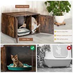 Costway Wooden Cat Litter Box Enclosure Hidden Cabinet Furniture W/ Divider Pet House 12 Costway Wooden Cat Litter Box Enclosure Hidden Cabinet Furniture W/ Divider Pet House -BlueBuffalo Sales Store GUEST a47b1ee0 60b2 4854 91a8 e681851c0458