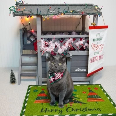 Aivituvin Outdoor/ Indoor Two Story Cat House(Inner Space 5.2 Ft²)-AIR09-B 3 Aivituvin Outdoor/ Indoor Two Story Cat House(Inner Space 5.2 Ft²)-AIR09-B - Image 3