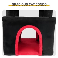 Angel Sar 53" Gothic Cat Tree With Condo, Hammock & Perch, Large Cat Tower With Scratching Posts And Spider Toy For Indoor Cats, Red & Black -BlueBuffalo Sales Store GUEST a592683c cc0b 47c9 b8e3 2b3dc2dd8a1e