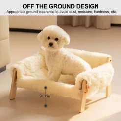 Mewoofun Pet Couch Bed Furniture Washable Beds With Plush For Cats & Litter Small Dogs, Plush Beige, 22"x10.6"x17.7" -BlueBuffalo Sales Store GUEST a69370ab 324b 414e a87a 465d5ee6d54f