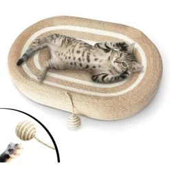 61CM Extra Large Sisal Cat Scratching Board, Scratching Resistant Hemp Rope Cat Bed Integrated Cat Claw Plate Basin Large Cat Claw Grinding Sofa -BlueBuffalo Sales Store GUEST a71af2f5 4ed9 4ea2 8304 61208581e21d