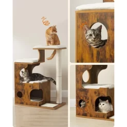 Feandrea WoodyWonders Cat Tree, 33.9-Inch Modern Cat Tower, Cat Condo With 3 Perches, Scratching Post And Mat, Cave, 4 Removable Washable Cushions -BlueBuffalo Sales Store GUEST a7770587 3250 4702 9104 1a5fe757d3bb