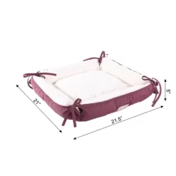 Armarkat 2-In-1 Cat Pet Bed & Fleece Cat Mat, Burgundy/Ivory -BlueBuffalo Sales Store GUEST a826ba18 1c45 4501 b72f 31168194ae30
