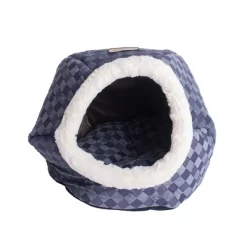 Armarkat Cuddle Cave Cat Bed C44 For Cats & Puppy Dogs, Blue Checkered -BlueBuffalo Sales Store GUEST a8286c77 aed8 419b a24c 5fd1dadad702