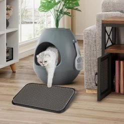 Sandinrayli Cat Litter Mat Kitty Litter Trapping Mat Double Layer Waterproof Litter Box Mat For Floor, Grey -BlueBuffalo Sales Store GUEST a8d21f30 f956 4cc6 9d5b 17bd398c3242